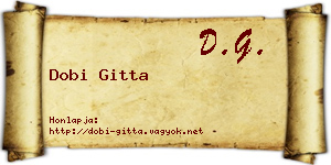 Dobi Gitta névjegykártya